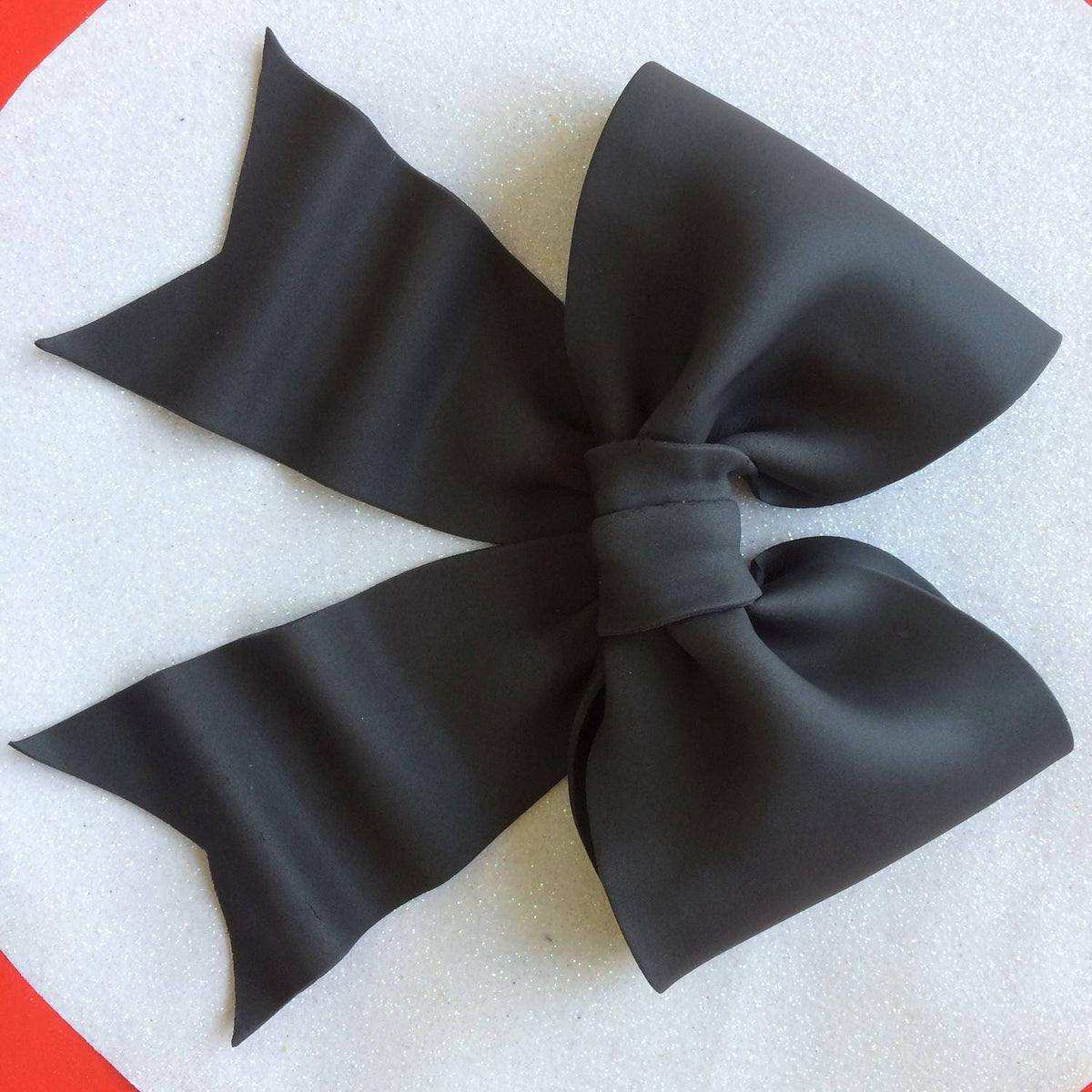 Cake decoration black bow gum paste fondant for birthday cake