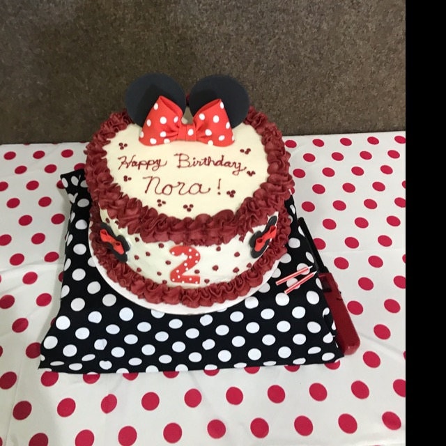 Minnie Mouse Cake Topper - Hot Pink Bow