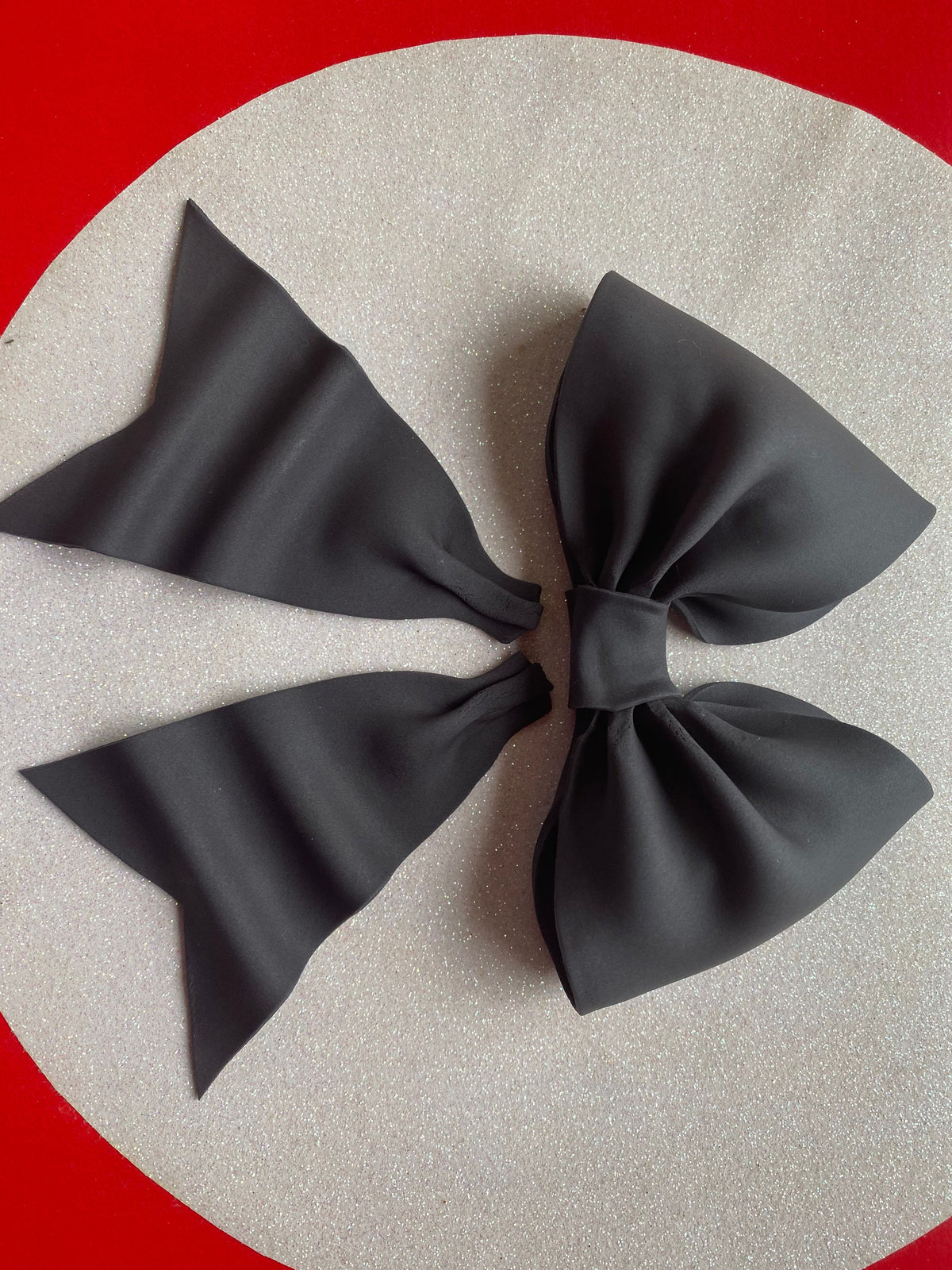 Cake decoration black bow gum paste fondant for birthday cake