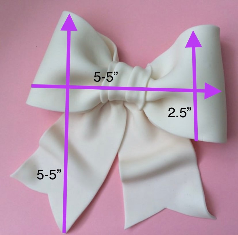 Red bow gum paste fondant for birthday cake