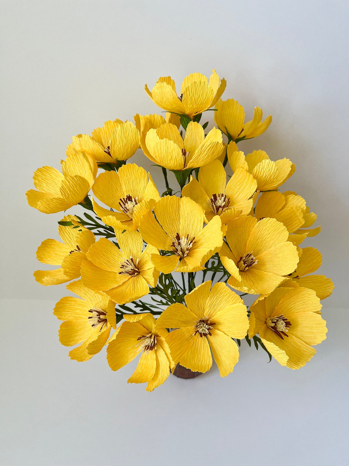 Yellow Cosmos Paper Flowers - Handmade Eco Friendly