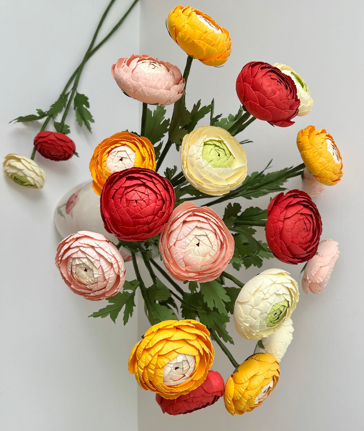 Ranunculus Paper Flowers - Handmade Eco Friendly
