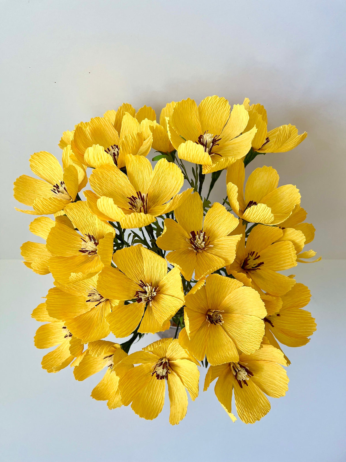 Yellow Cosmos Paper Flowers - Handmade Eco Friendly