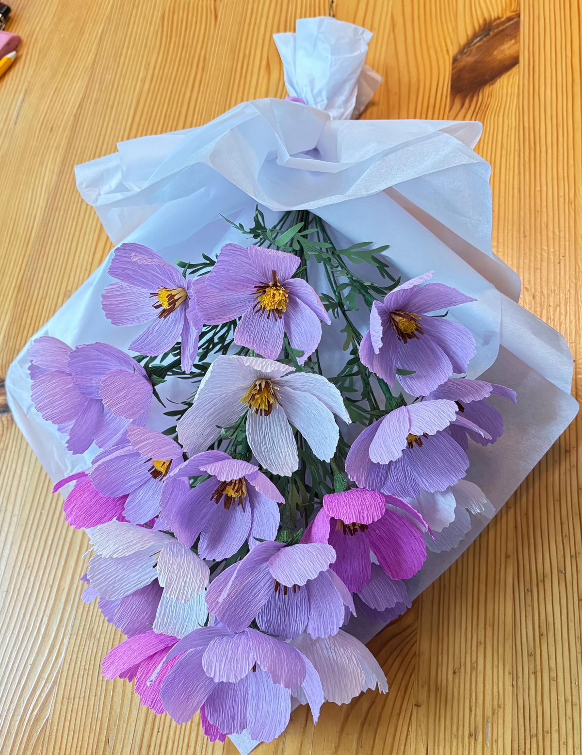 Cosmos Paper Flowers - Handmade Eco Friendly