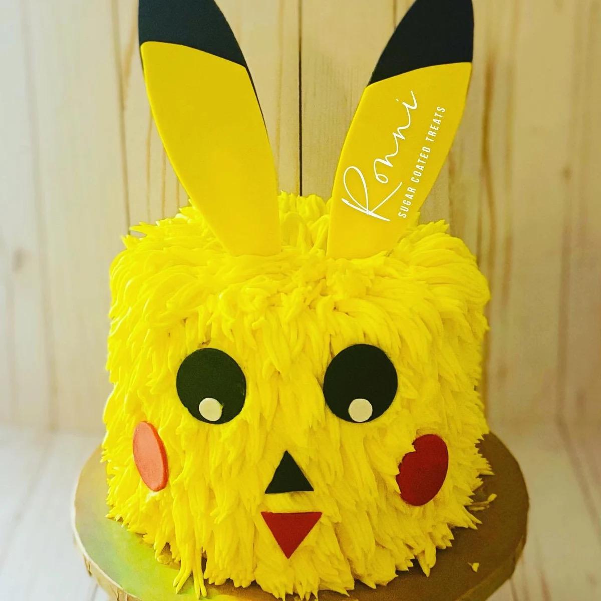 Fondant Pikachu cake topper.
