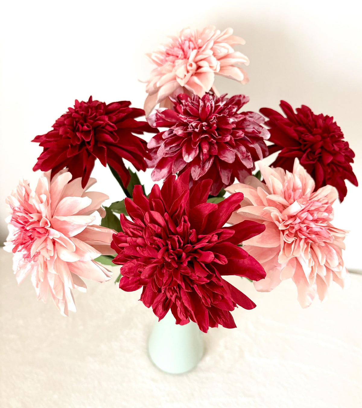 Pink Dahlia - Paper Flowers - Hoa Thược Dược Hồng - Handmade Eco Friendly Flowers