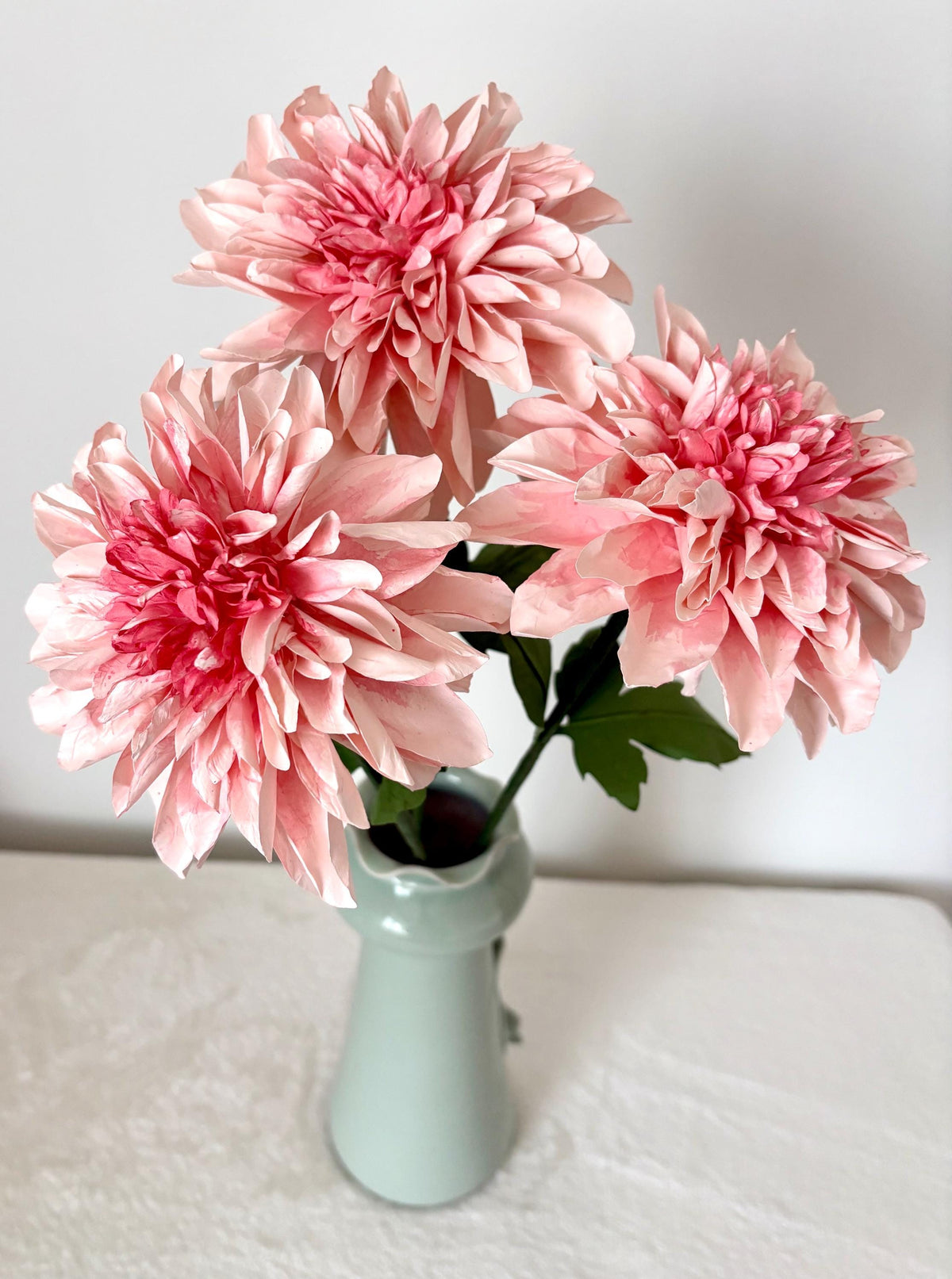 Pink Dahlia - Paper Flowers - Hoa Thược Dược Hồng - Handmade Eco Friendly Flowers