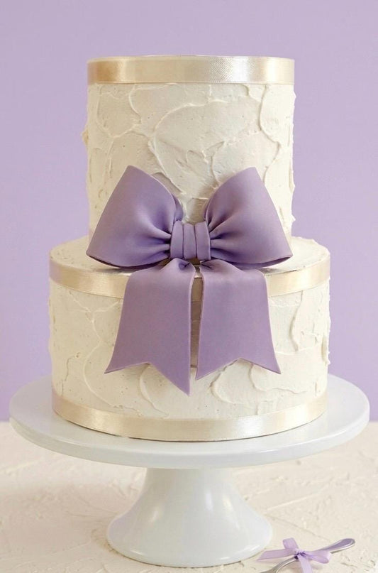 Big lavender fondant bow