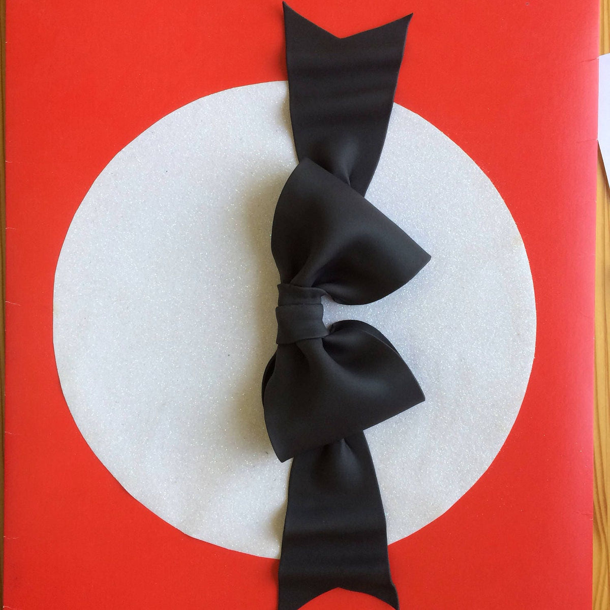 Cake decoration black bow gum paste fondant for birthday cake