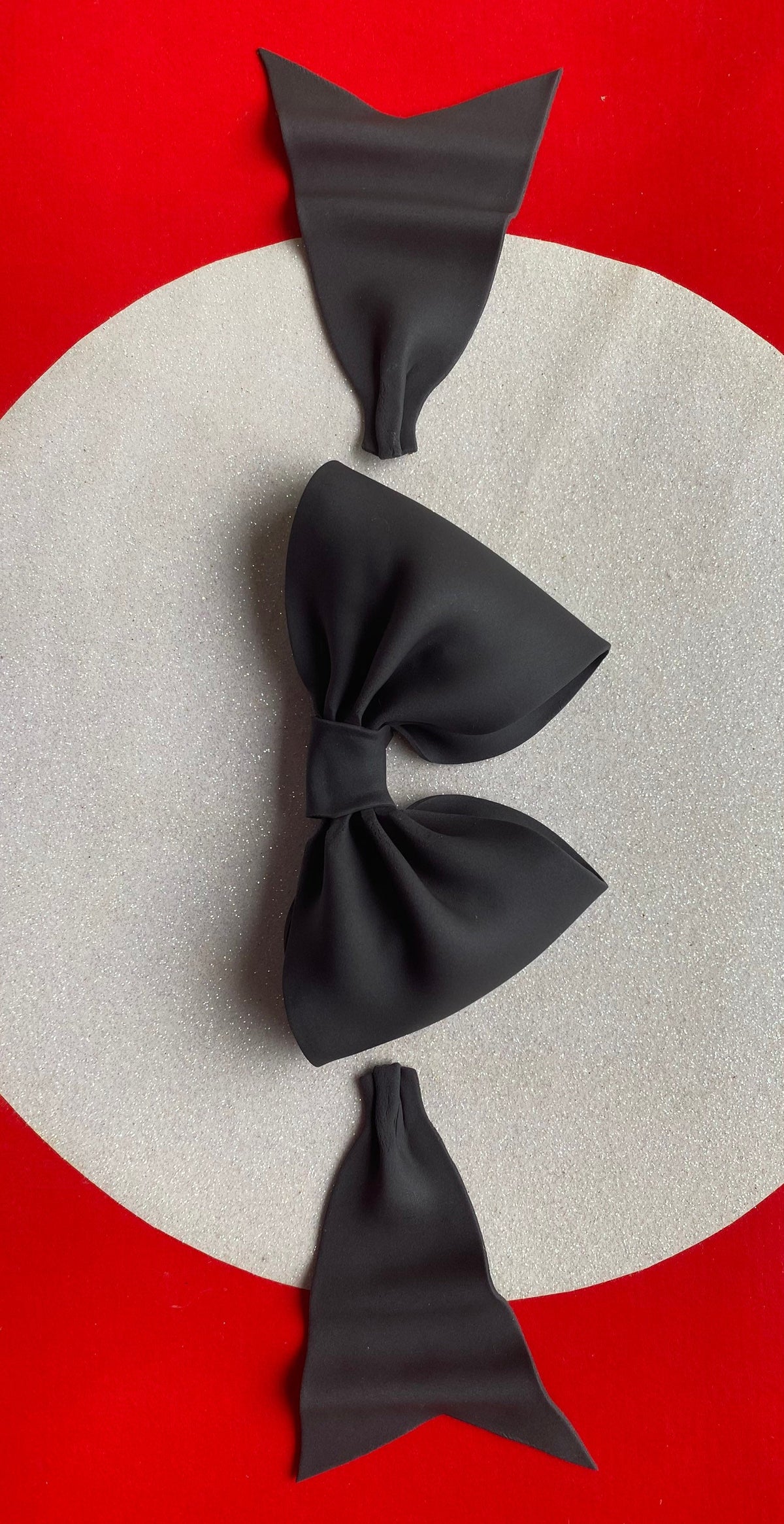 Cake decoration black bow gum paste fondant for birthday cake
