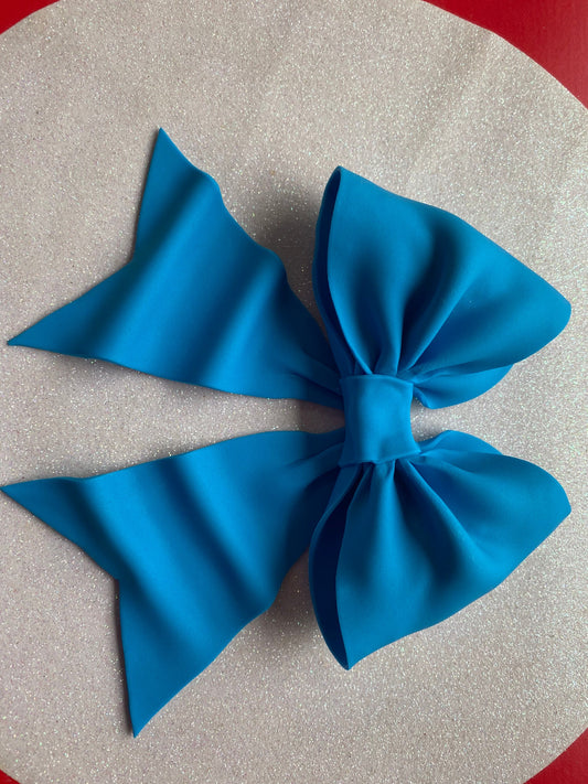 Blue bow gum paste fondant for birthday cake
