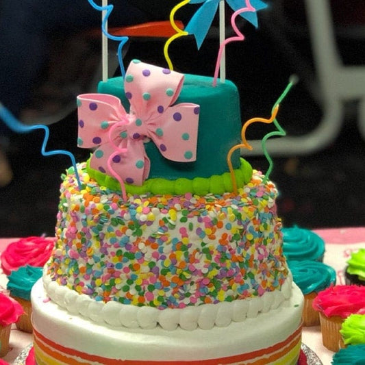 Jojo Siwa fondant bow with dots in pink or blue or green