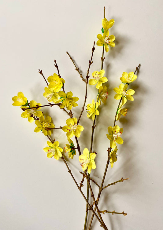 Handmade Yellow Cherry Blossom Branch – Eco Friendly Paper Flowers