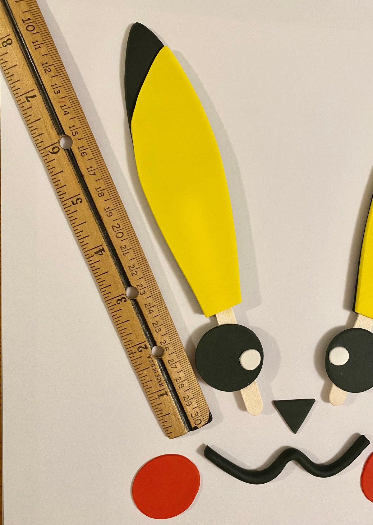Fondant Pikachu cake topper - Thinner ears