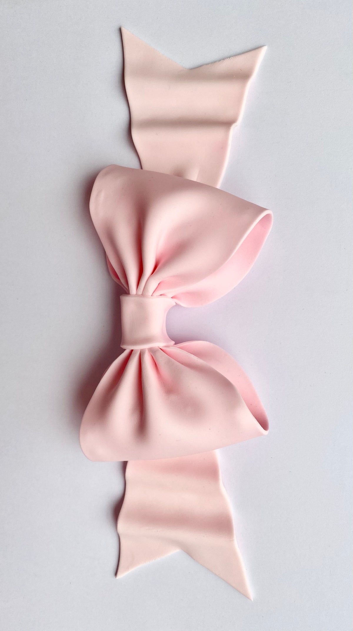 Cake decoration light pink bow gum paste fondant for birthday cake