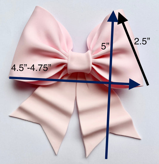Cake decoration light pink bow gum paste fondant for birthday cake
