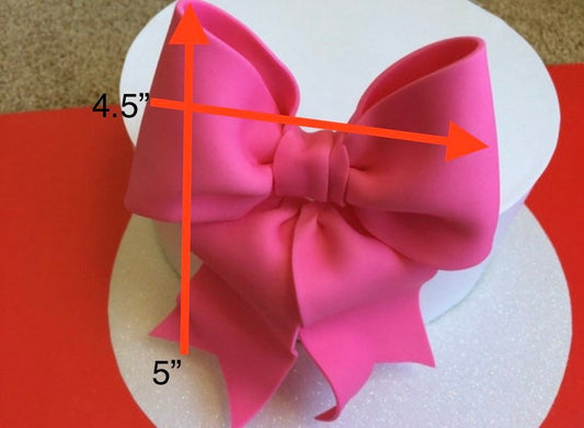 Cake decoration hot pink bow gum paste fondant for birthday cake