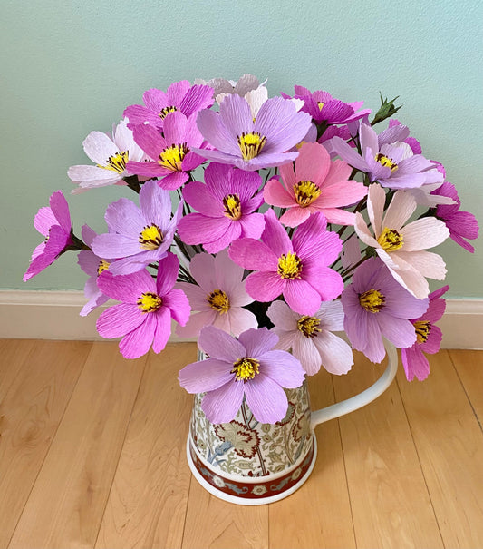 Cosmos Paper Flowers - Handmade Eco Friendly