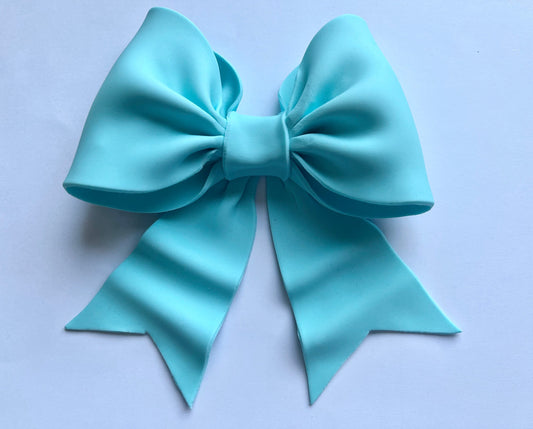 Baby blue/ pastel blue bow gum paste fondant for birthday cake