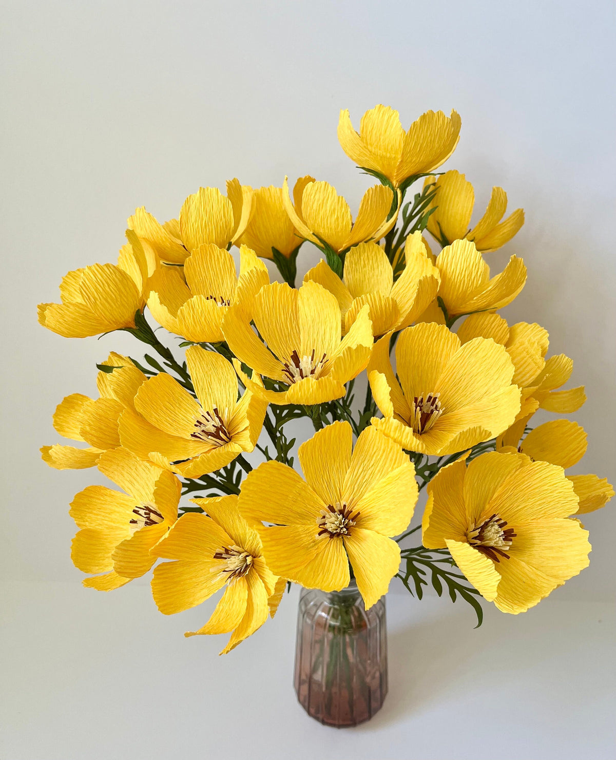 Yellow Cosmos Paper Flowers - Handmade Eco Friendly