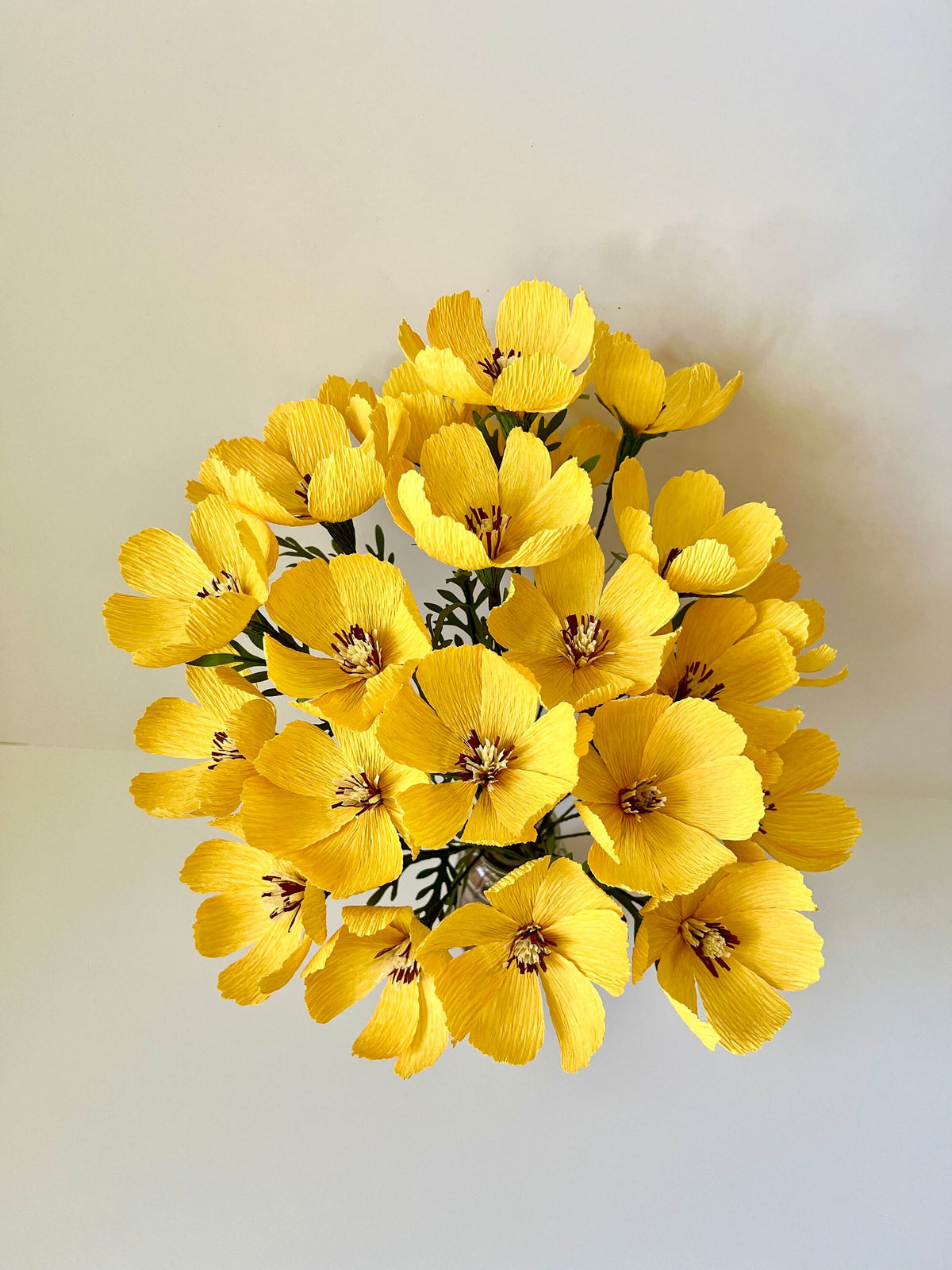 Yellow Cosmos Paper Flowers - Handmade Eco Friendly