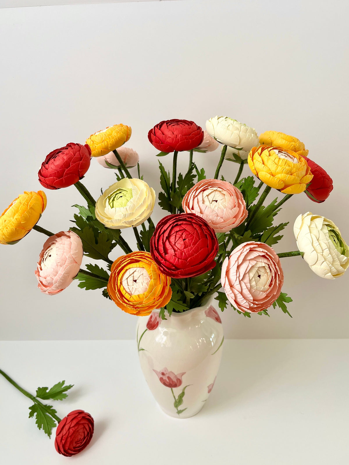 Ranunculus Paper Flowers - Handmade Eco Friendly