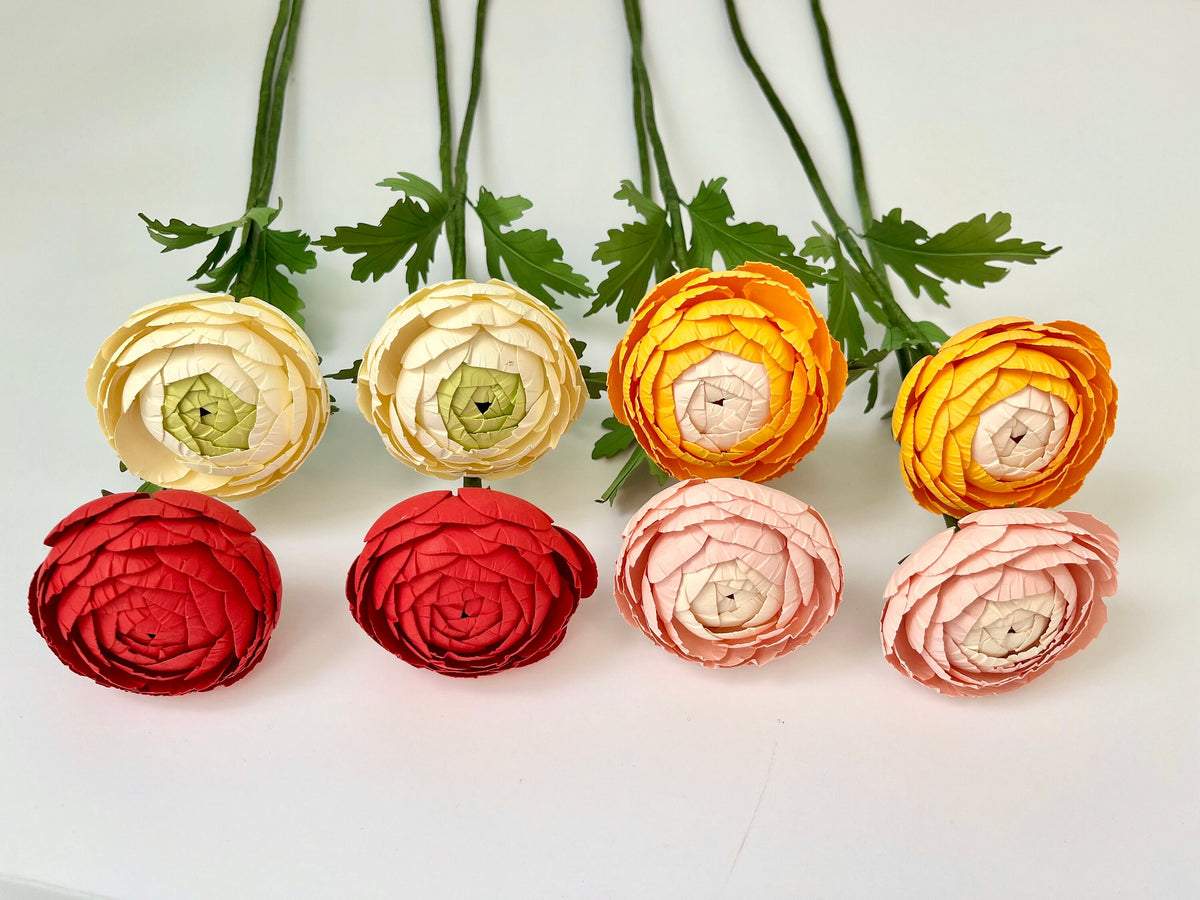 Ranunculus Paper Flowers - Handmade Eco Friendly