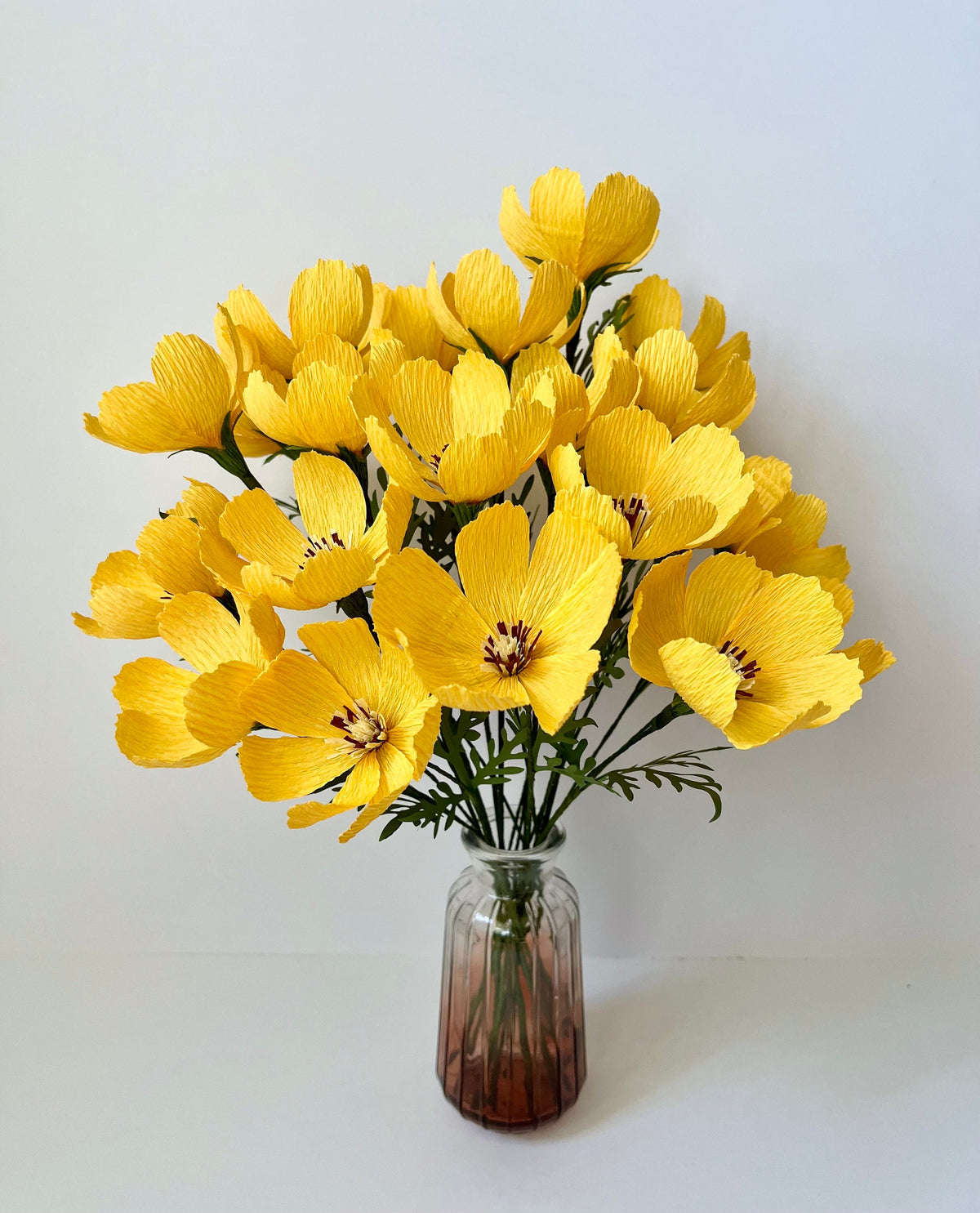 Yellow Cosmos Paper Flowers - Handmade Eco Friendly
