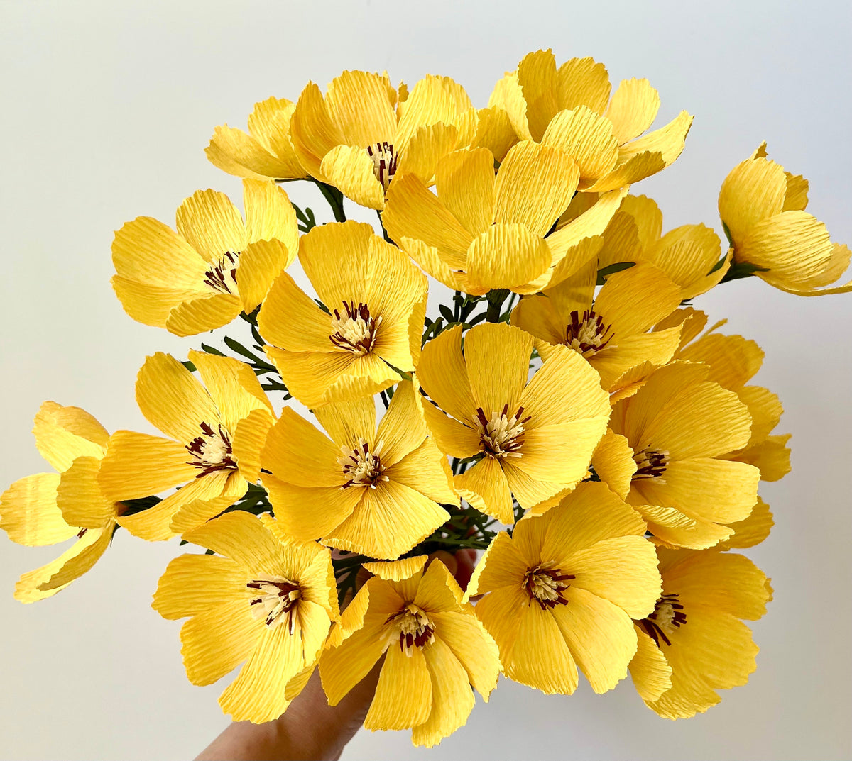 Yellow Cosmos Paper Flowers - Handmade Eco Friendly