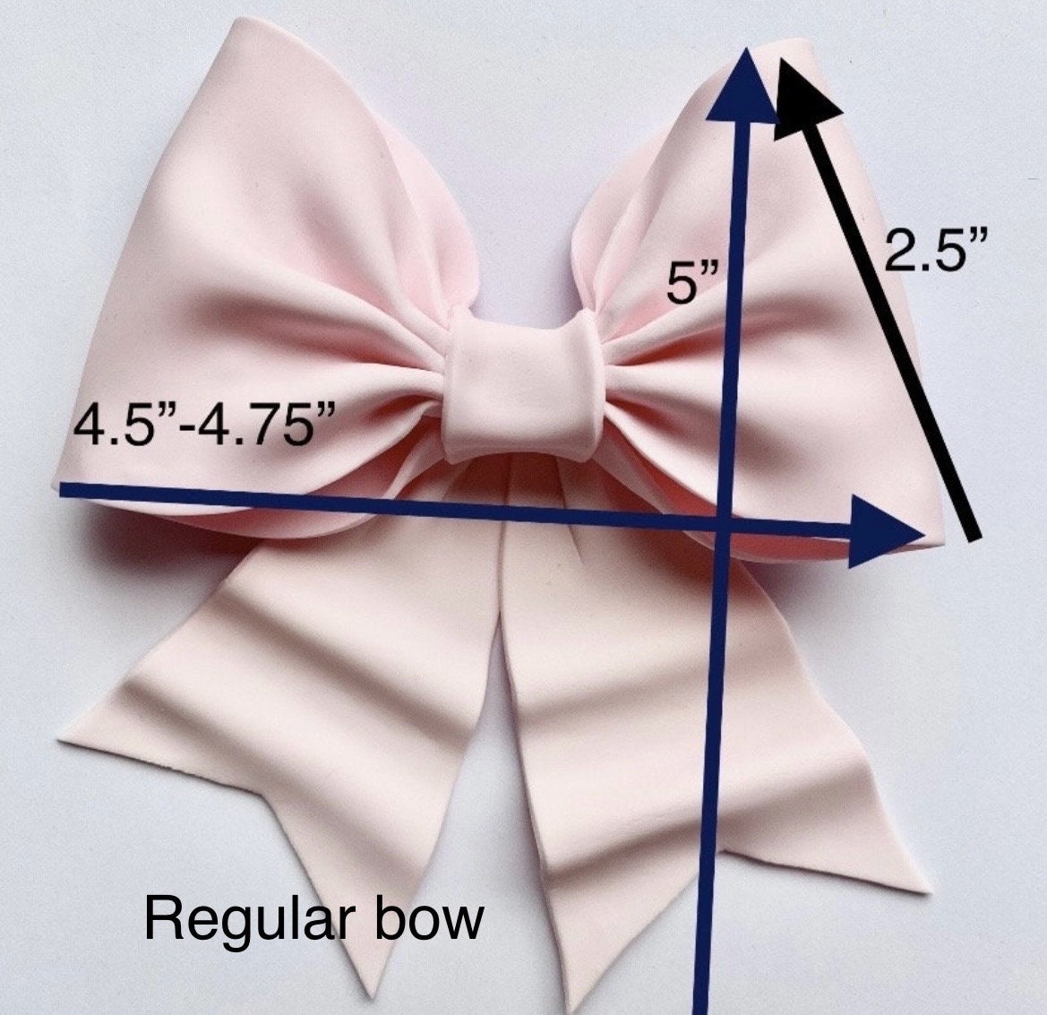 Set of Light Pink Fondant Cupcake bows