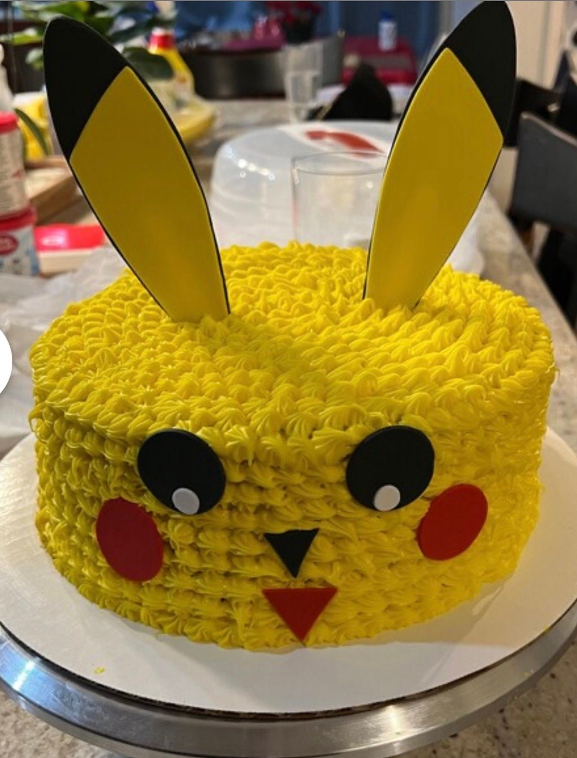 Fondant Pikachu cake topper.