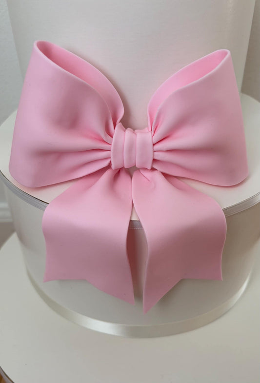 Big light pink fondant bow