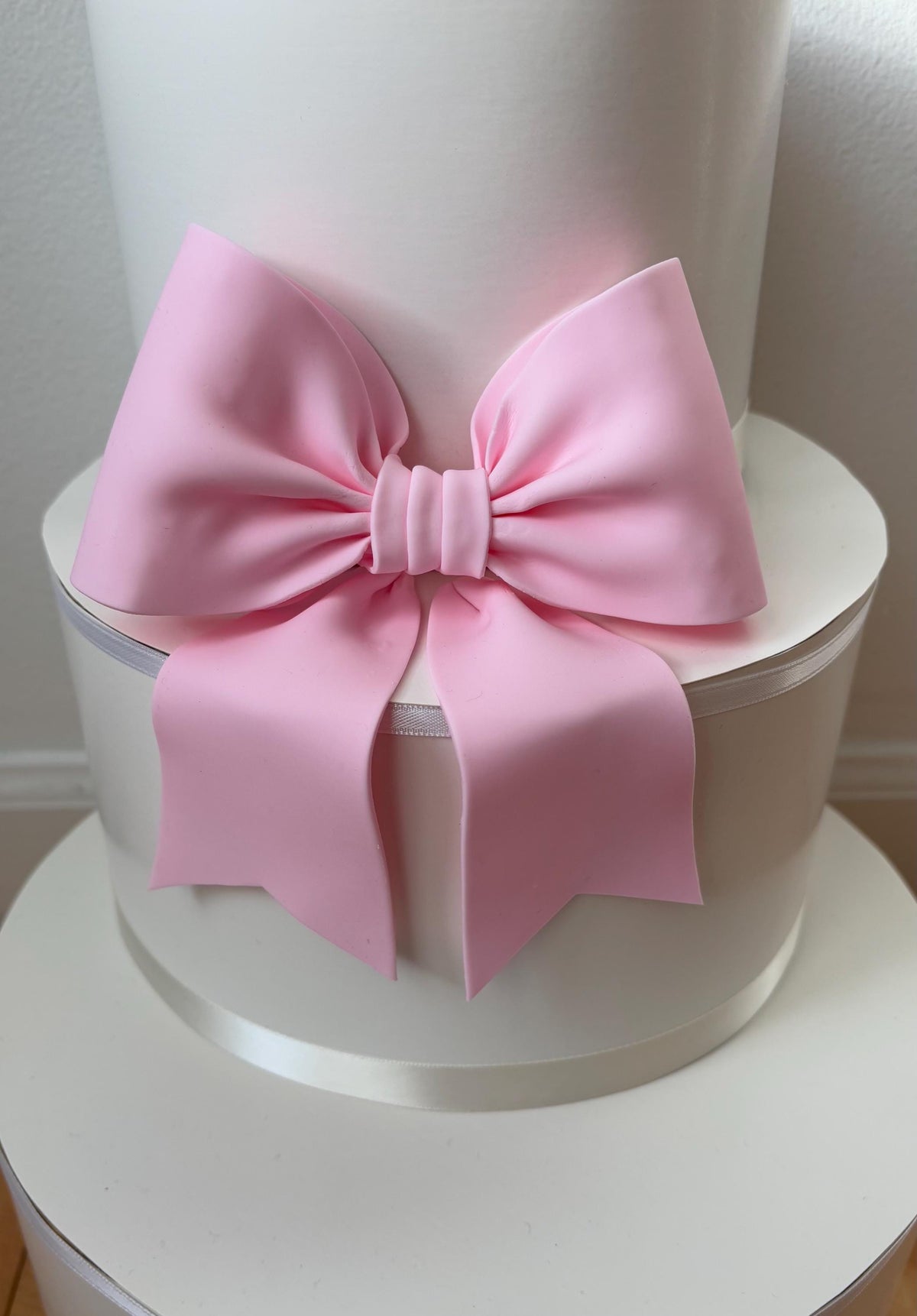 Big light pink fondant bow