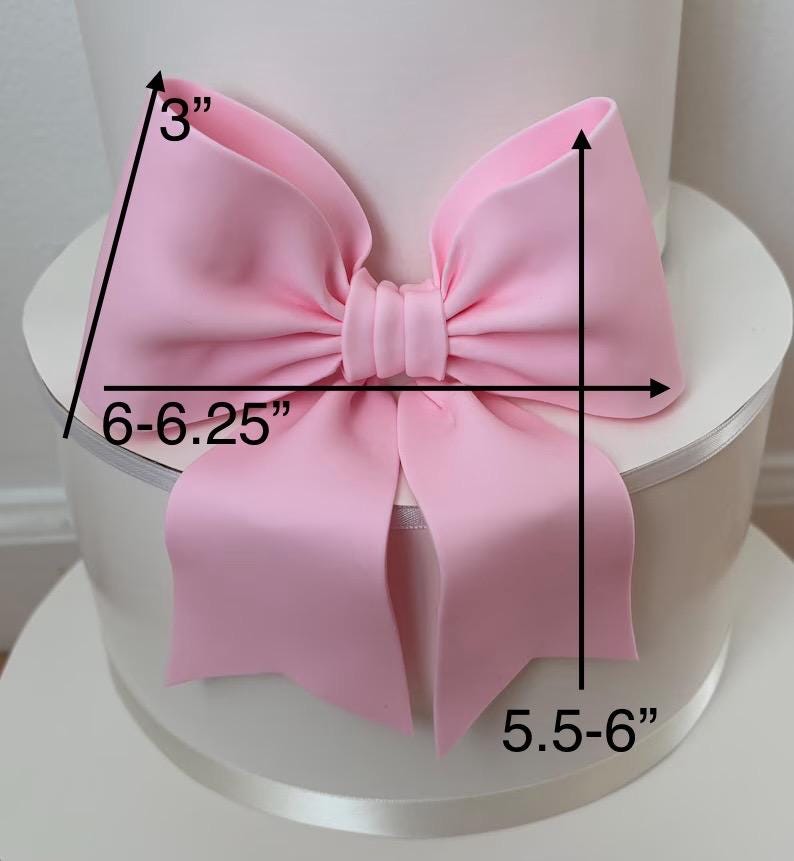 Big light pink fondant bow