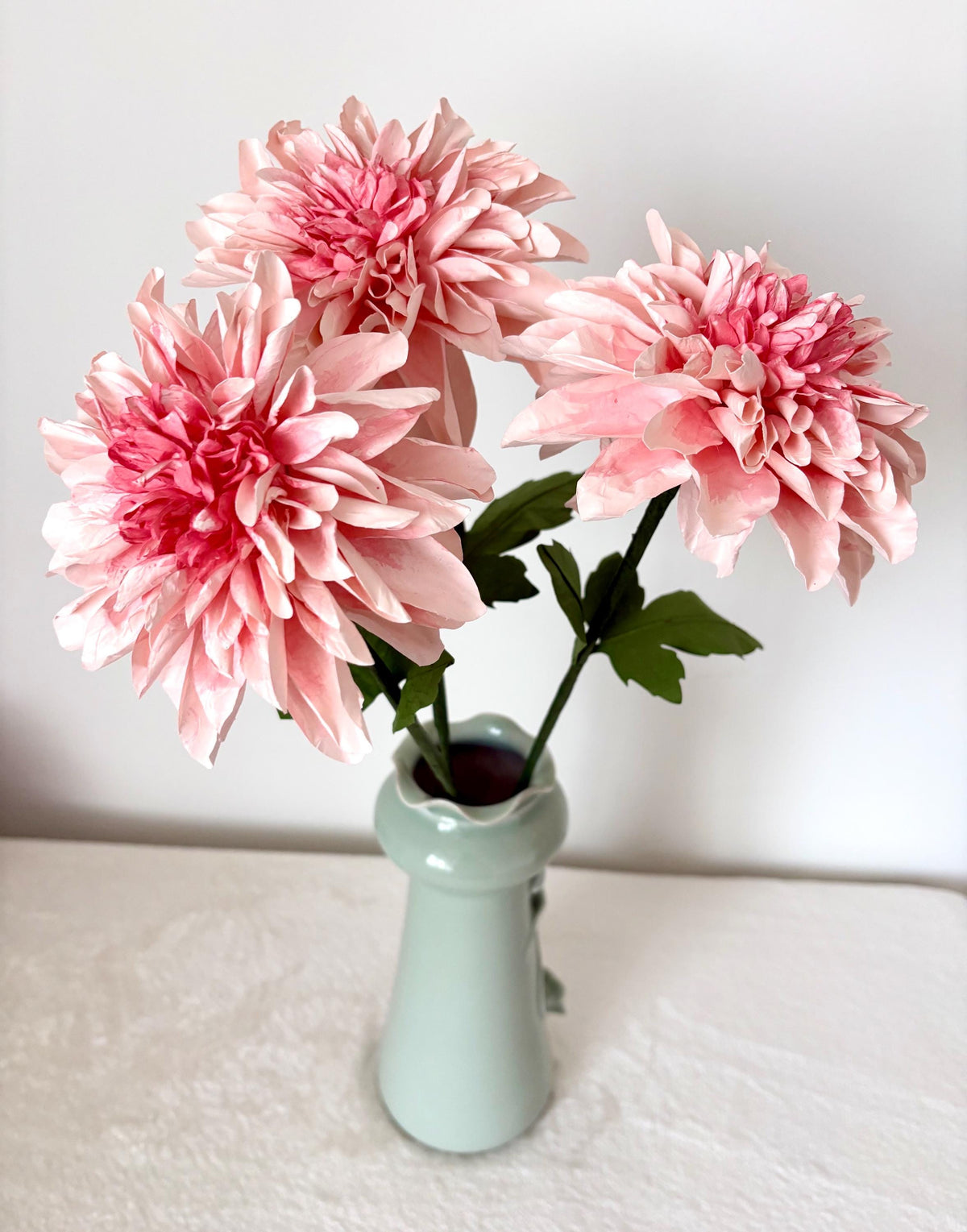 Pink Dahlia - Paper Flowers - Hoa Thược Dược Hồng - Handmade Eco Friendly Flowers