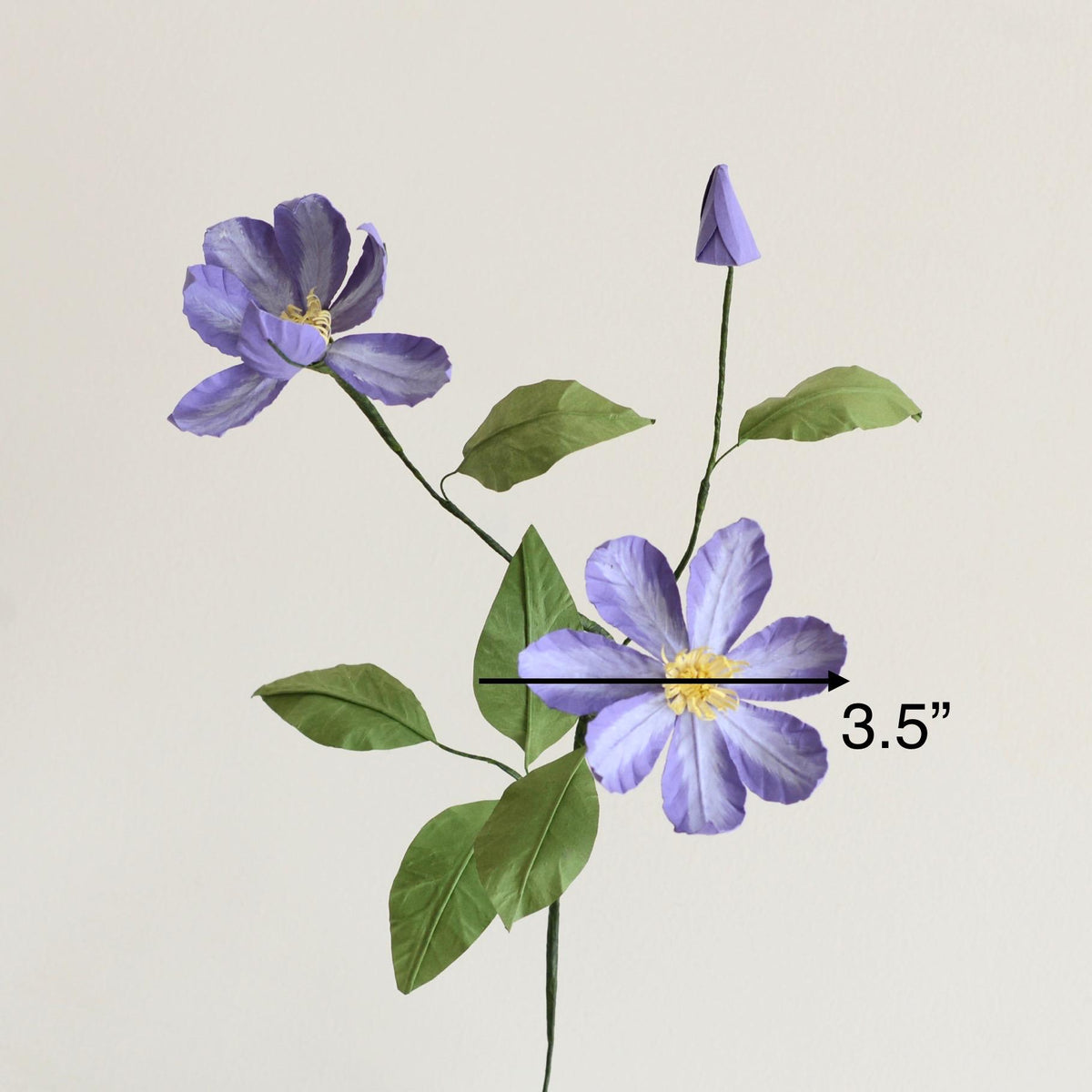 Clematis Viticelle - Purple Clematis Paper Flowers - Handmade Eco Friendly