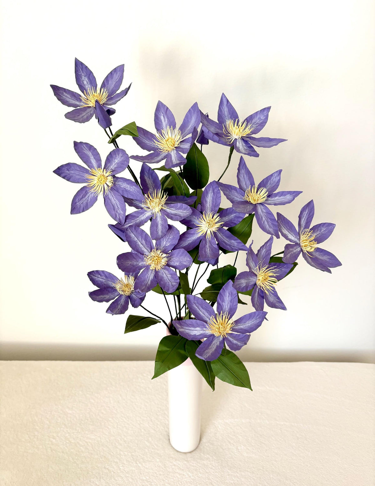 Clematis Viticelle - Purple Clematis Paper Flowers - Handmade Eco Friendly