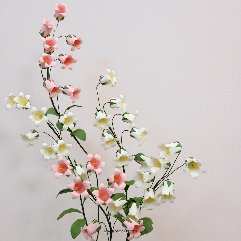 Campanula/Bellflower Paper Flowers - Handmade Eco Friendly