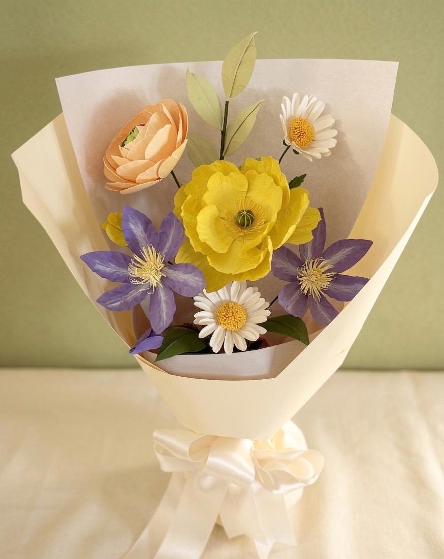 Sunlight Bouquet - Paper Flowers - Handmade Eco Friendly