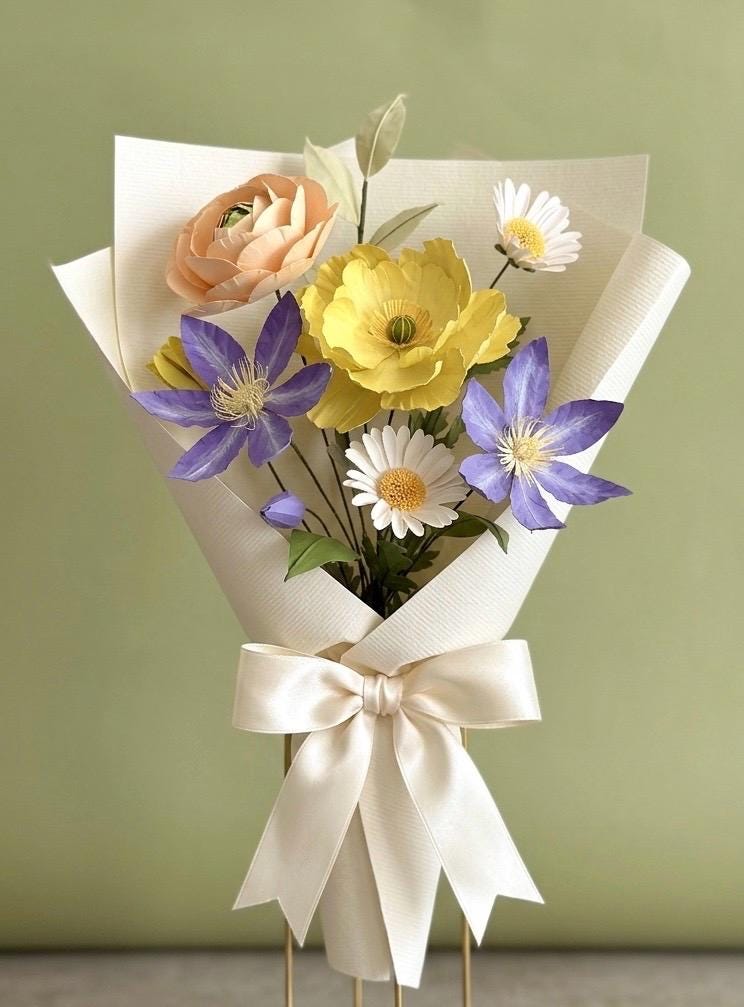 Sunlight Bouquet - Paper Flowers - Handmade Eco Friendly