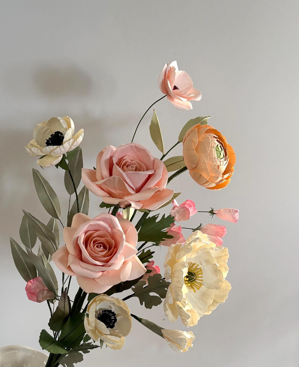Pink Roses Bouquet - Paper Flowers - Handmade Eco Friendly