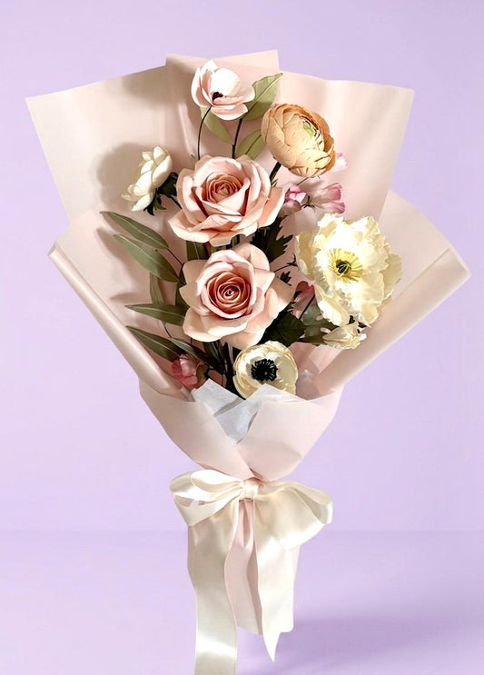 Pink Roses Bouquet - Paper Flowers - Handmade Eco Friendly