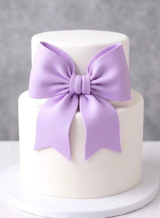 Big lavender fondant bow